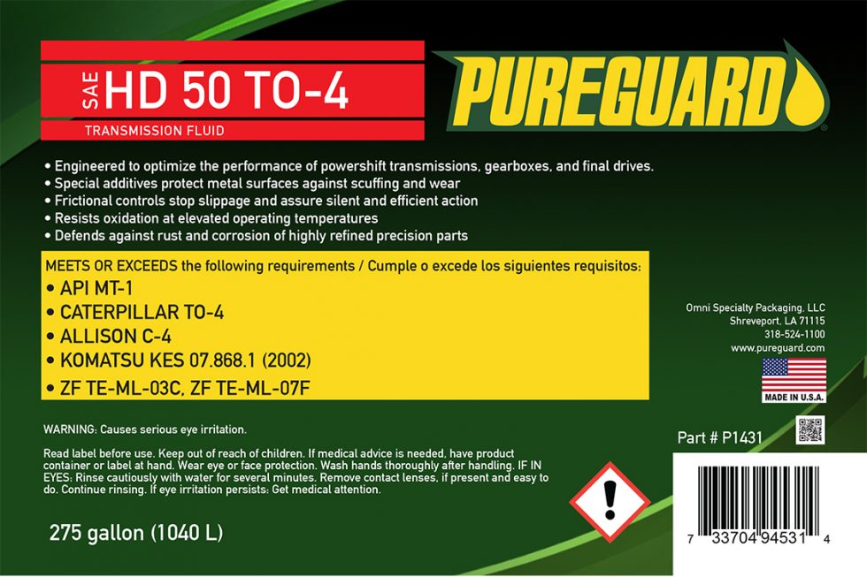 TO4 Fluid SAE 50 PureGuard
